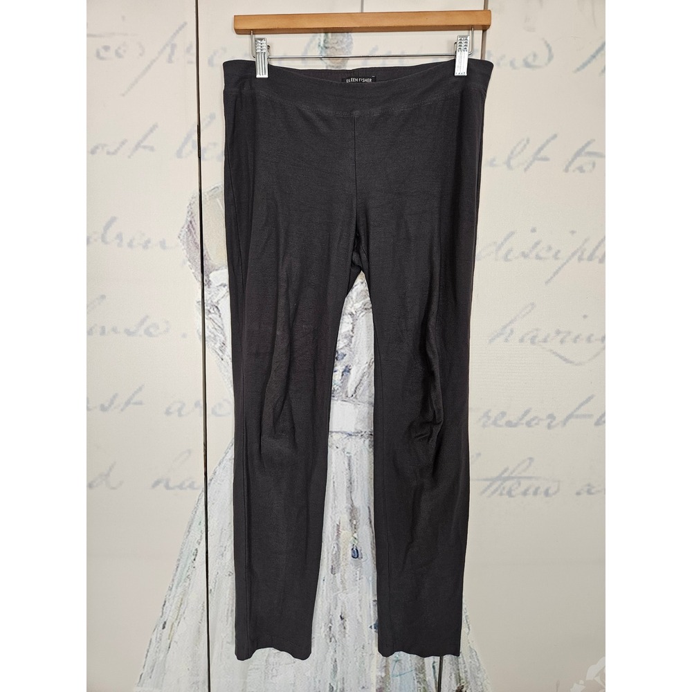 Eileen Fisher Womens XS Charcoal Gray Viscose Blend Pull On Slim Leggings P0696M